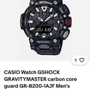 G-Shock Gravitymaster Black Watch with Red Accents